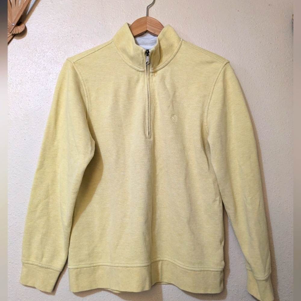 Brooks Brothers Light Yellow Zip-Up Sweater